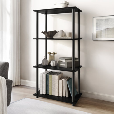 Easy Twist Assembly 4-Tier Multipurpose Shelf In Black