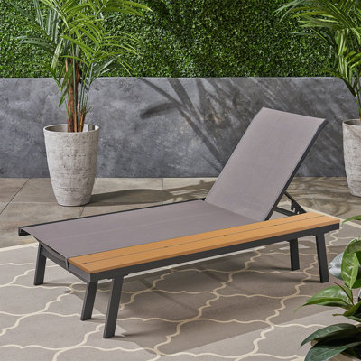 CHAISE WATERLOO avec table d'appoint en bois, 1 pièce