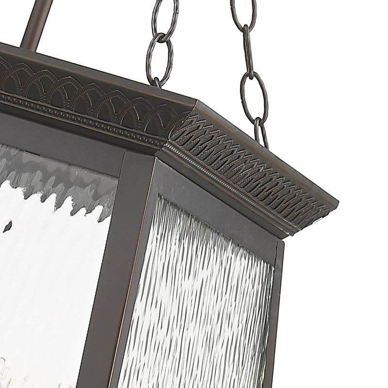 Flitwick 6 - Light Metal And Glass Dimmable Lantern Geometric Chandelier