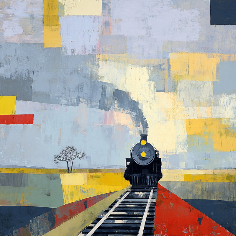 Art mural sur toile Rail Windwind, L 12 po x H 12 po x P 1 po