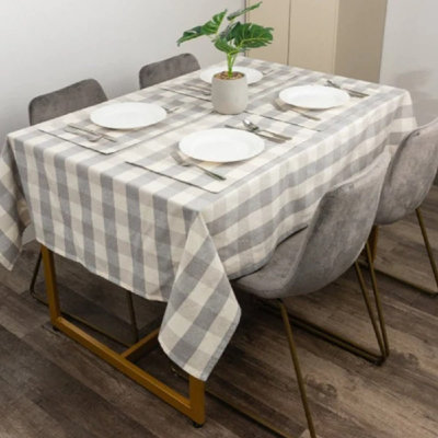 Vandelia Rectangle Gingham Cotton Tablecloth