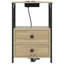 Bedside Cabinet With Charging Station With Drawer-1999001554