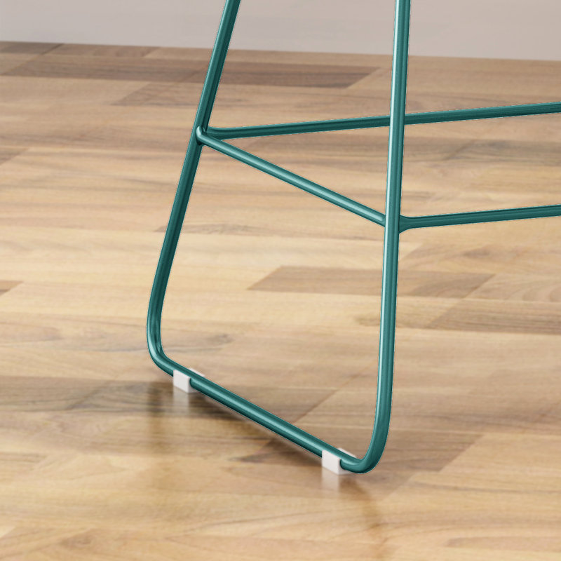 Tabouret de comptoir beige avec base en fer et coussin, de 2 coussins à eau