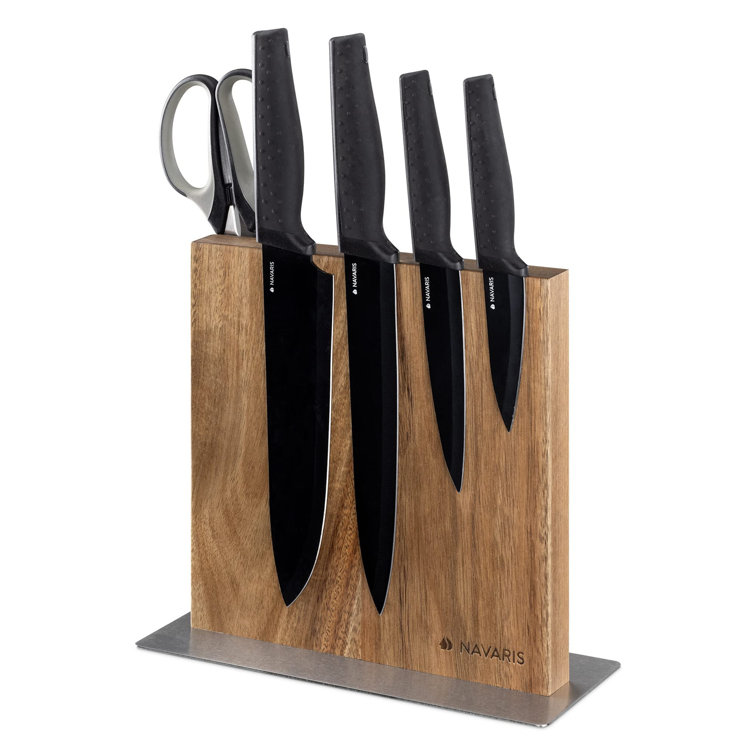 URKNO Acacia Magnetic Knife Block