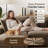 Acker 141'' Modern Chenille U-Shaped Modual Sectional Sofa with 2 Storage Ottomans-1882943065