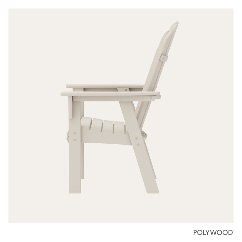 POLYWOOD Vineyard Curveback Adirondack Dining Chair, Sand