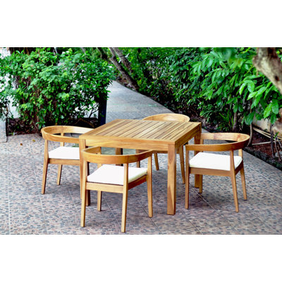 Ensemble repas extérieur pour 4 personnes Square