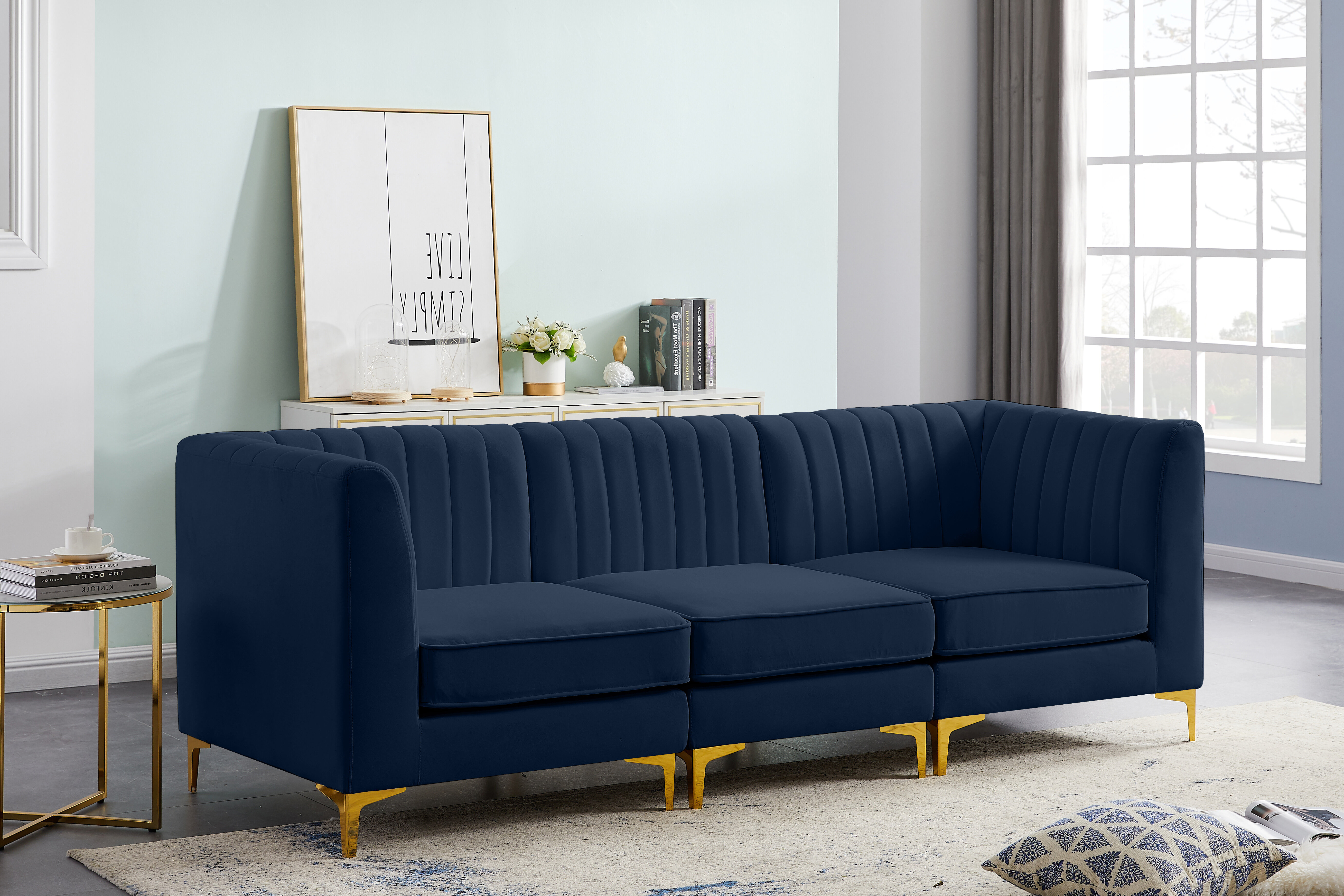 Navy best sale modular lounge