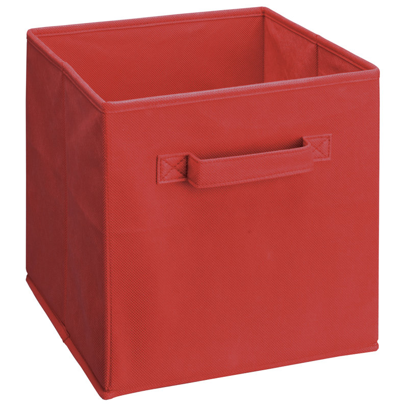 Closetmaid Cubeicals 28cm Fabric Cube Organisers with Handle, Red