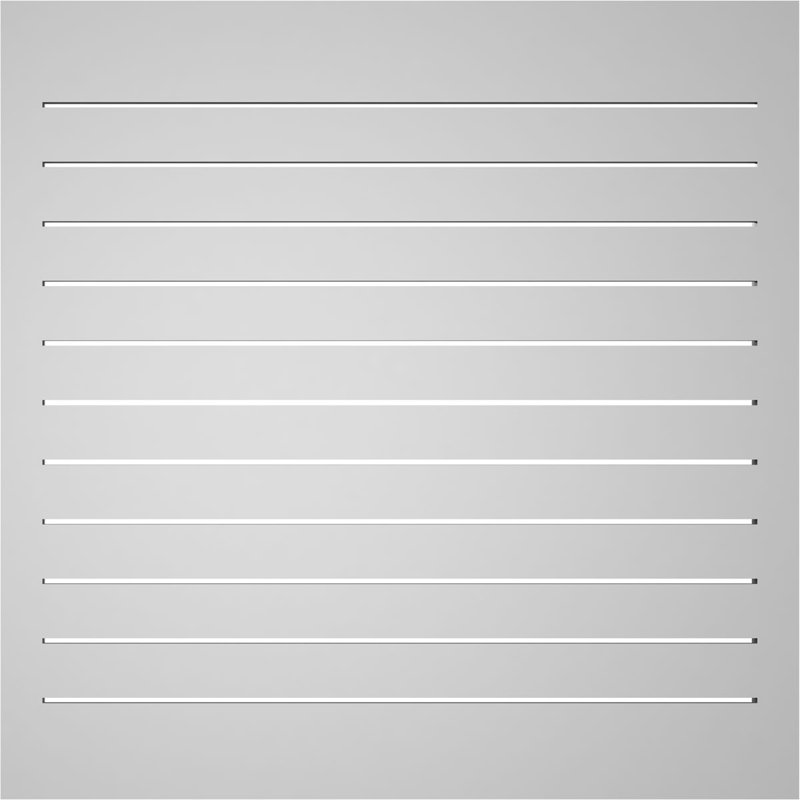 Rectangle Surface Mount Signature Urethane Functional Gable Vent, Primed Tan, 38" H x 38" W x 1.5" D