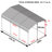 Steel Carport, Galvanized Multiple Sizes-85350505-105356539