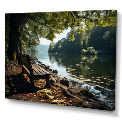 «Lakehouse Bench Relaxation I», reproductions d'art mural Lakehouse
