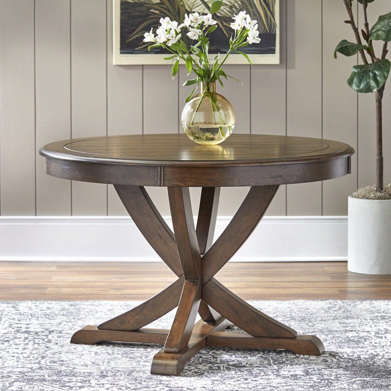 Rivington Round Solid Wood Dining Table, Oak