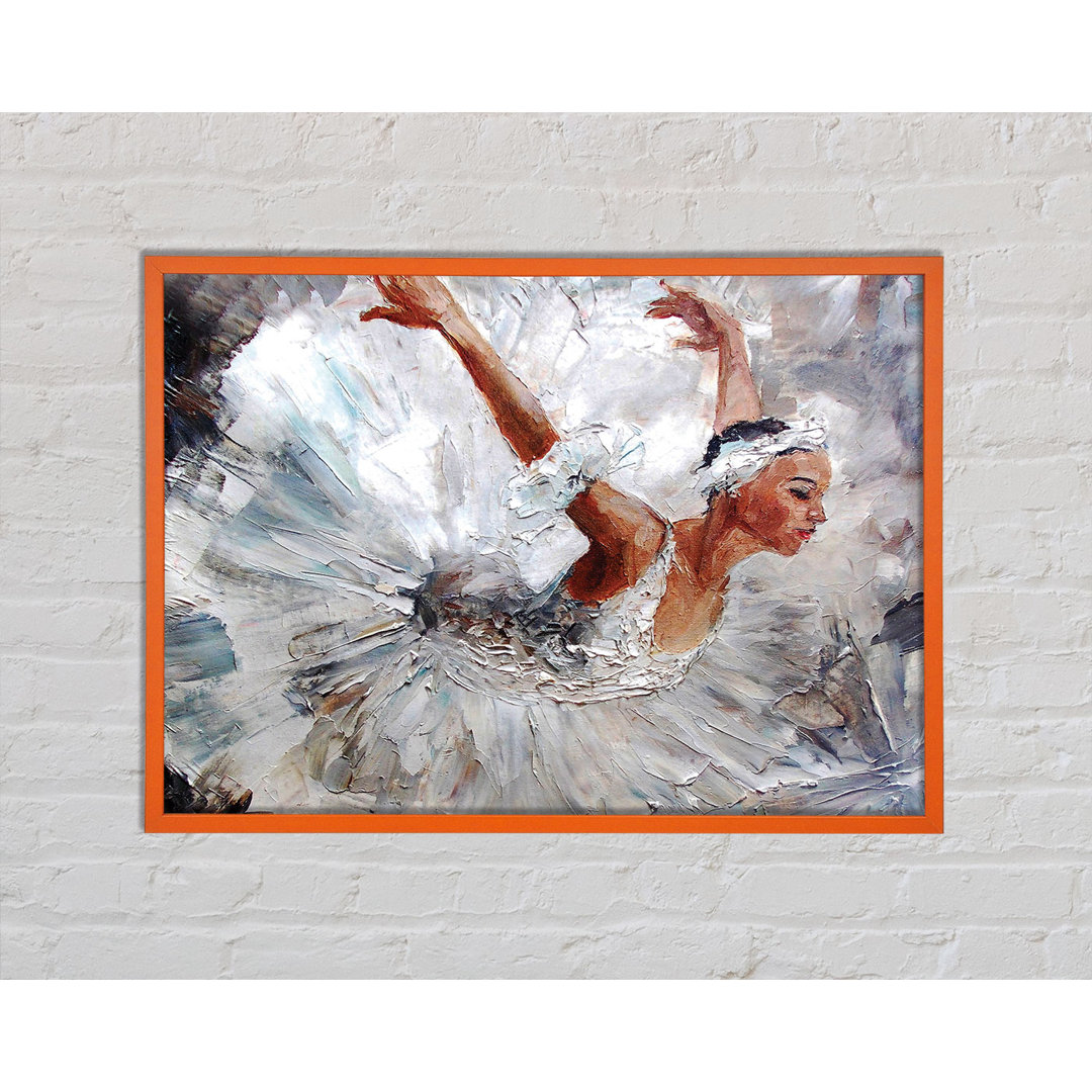 Hortence White Ballerina 2 Gerahmter Druck Wandkunst