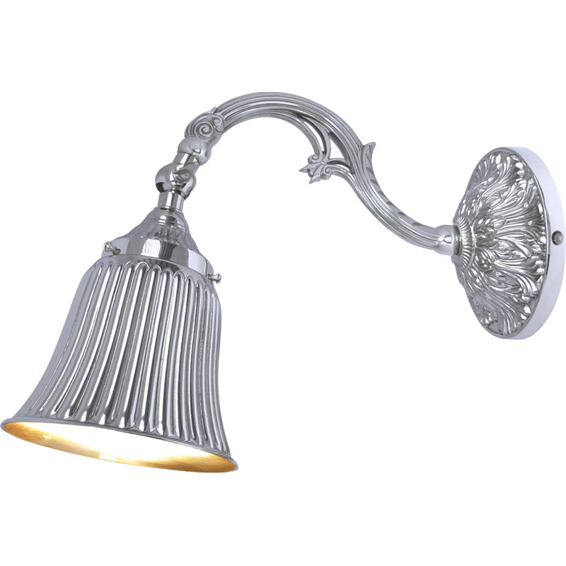 Frausto Swing Arm Sconce, Bright Chrome