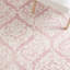 Tapis en laine touffeté à la main rose / ivoire Dylanne-760420860