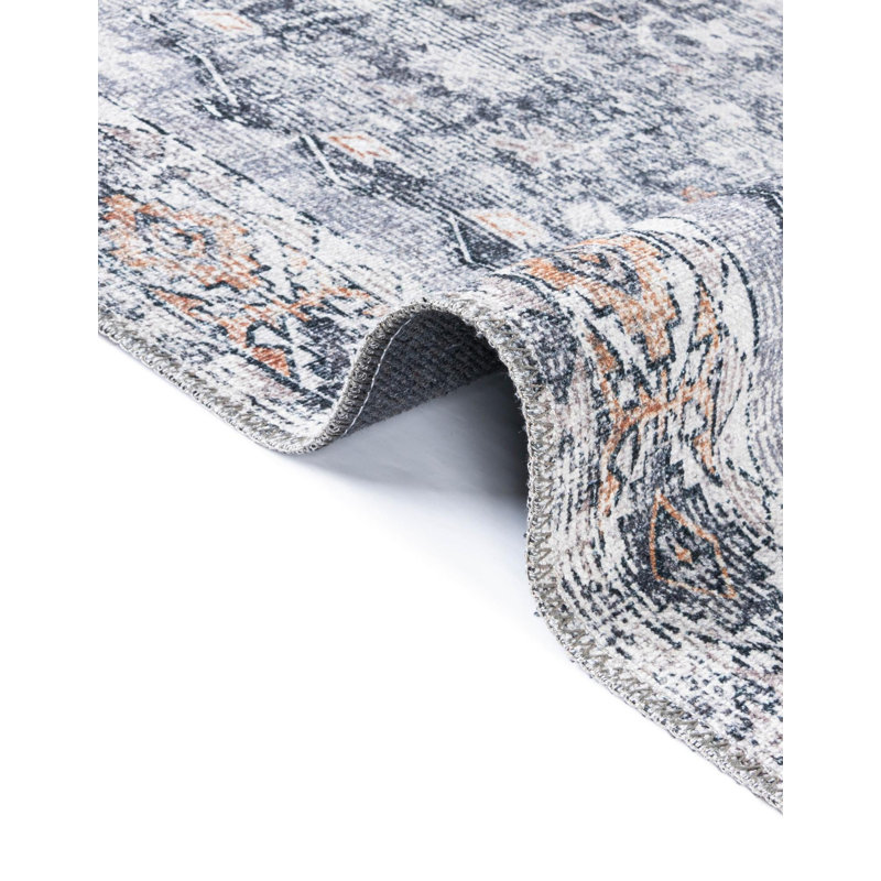 Tapis Akash Thorine, Gris, Rectangle 4 pi 1 po x 6 pi 1 po