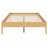 Modern Wood Platform Bed Frame with Wood Slats & Reliable Metal Support-372114074