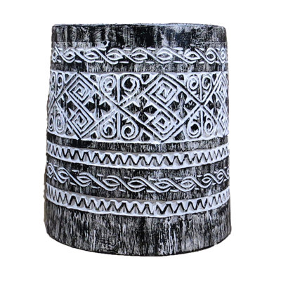 Table d'appoint ou de table d'appoint noire balinaise