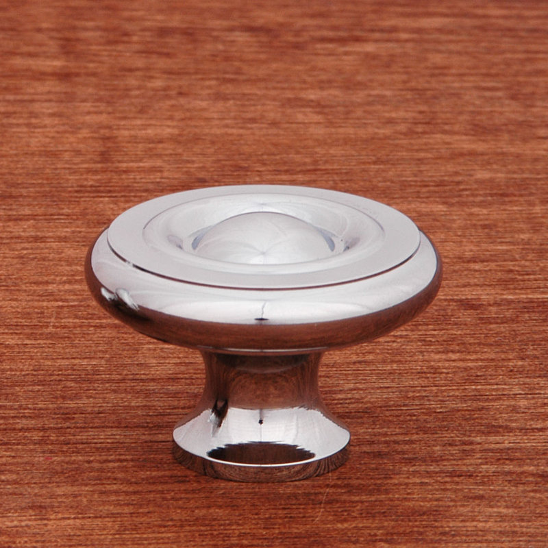 CK Series 1 1/2" Diameter Mushroom Knob, Chrome, Large