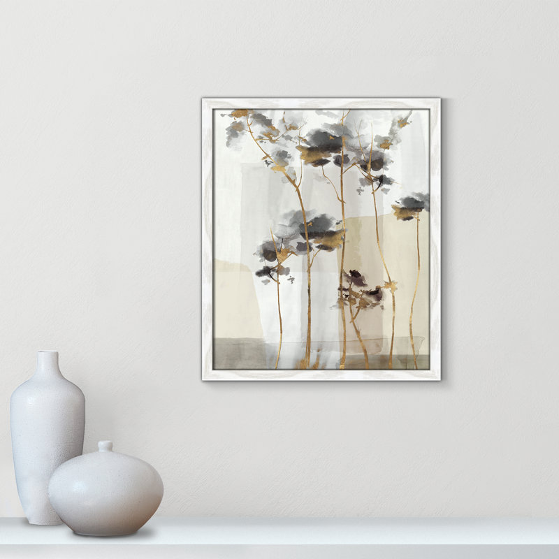 Impression Golden Zen II par Eva Watts, L 16 po x H 19 po, Impression encadrée, White Woodgrain