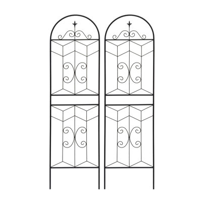 Treillis de jardin en métal - Treillis antirouille pour plantes grimpantes