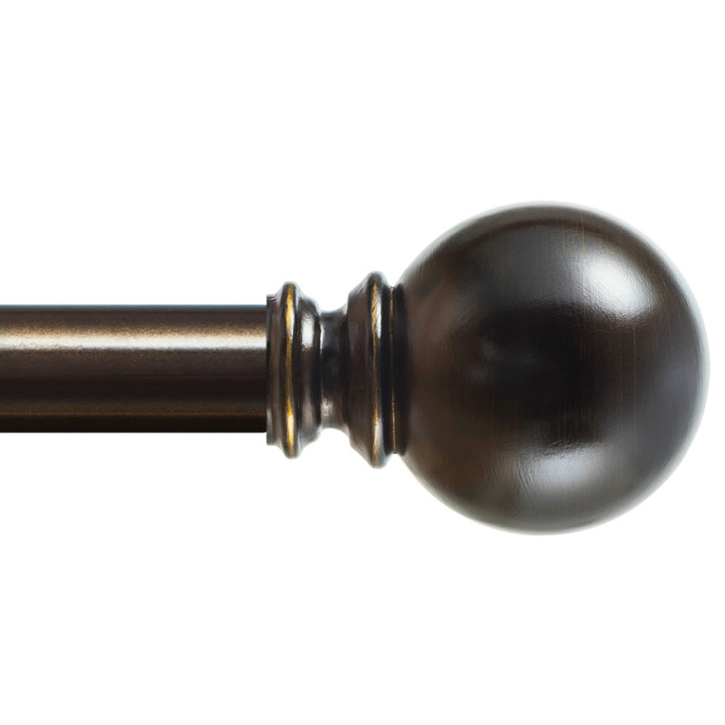 Tringle à rideaux simple réglable 1 po Domynique, Bronze, 32" - 48"