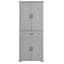 Armoire de salle de bain grise avec dispositif de basculement pour installation facile-841803229