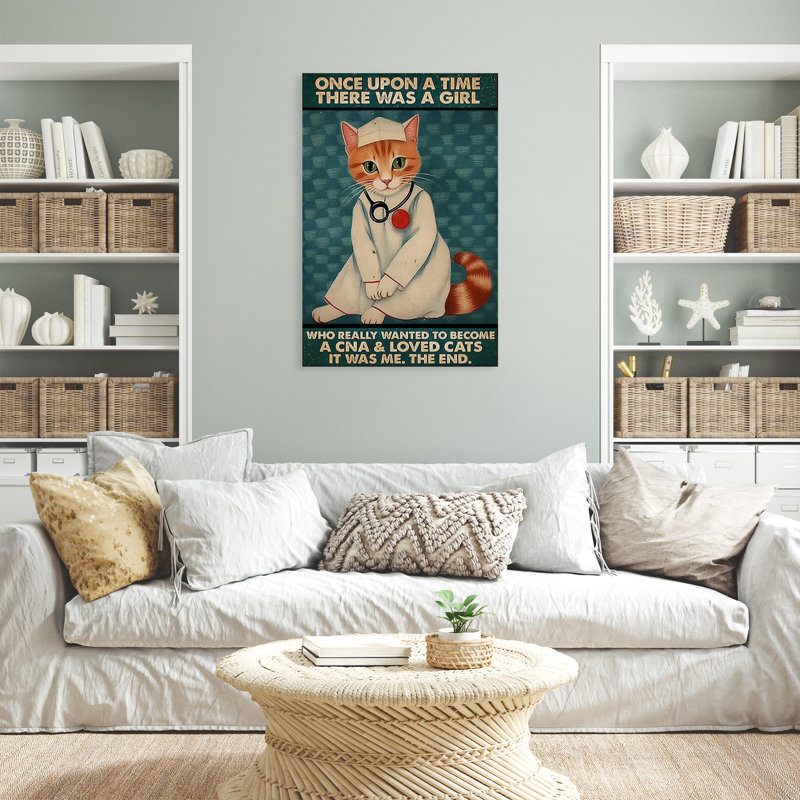 To To A Cna And Lived Cats On Canvas, impression, H 20 po x l 16 po x P 1,25 po