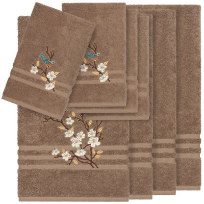 Spring Time 8 Piece Turkish Cotton Towel Set