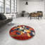 Tapis gris/beige/rouge contemporain-1951187739