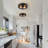 2 - Light Flush Mount Ceiling Light With Seeded Glass