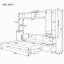 Lit escamotable complet avec garde-robe, tiroirs et tablettes-307888858