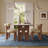 71" Rectangular Dining Table for 6, Solid Ash Wood Legs, Stone Table-top