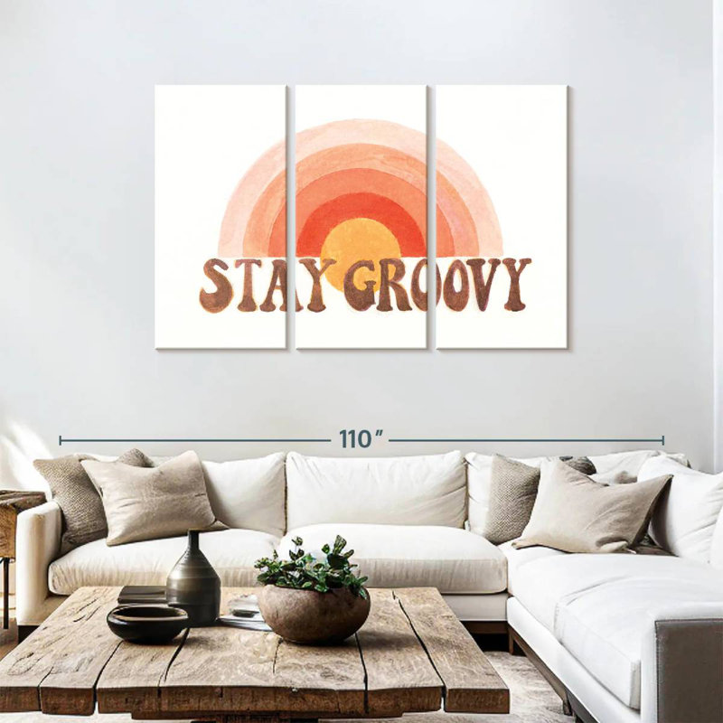 Tergel Stay Groovy, 48" H x 74" W