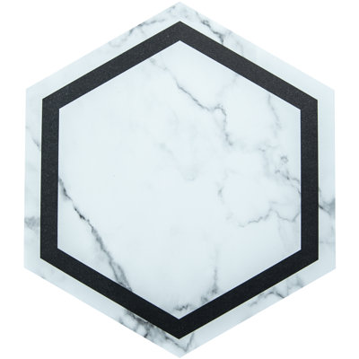 11.8" x 10.2" Hexagon Peel and Stick Flooring Tile,Waterproof Vinyl Floor Tile,30-Pack