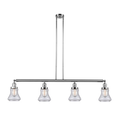 Luminaire suspendu linéaire à 4 lumières pour îlot de cuisine Edda