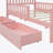 Twin Wood Platform Bed with Guardrails on Both Sides and Two Storage Drawers-59393765