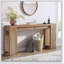 Console de style maison de campagne 70,9 po extra longue - canapé d'entrée en bois étroit derrière le canapé, table d'appoint pour le salon, le couloir ou le vestibule-980592207
