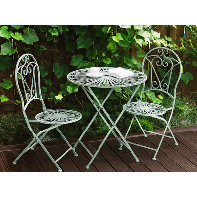 Cotto 2 - Person Metal Patio Dining Set with Round Table