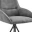 Chaise haute en microfibre gris anthracite et fer noir-598532093