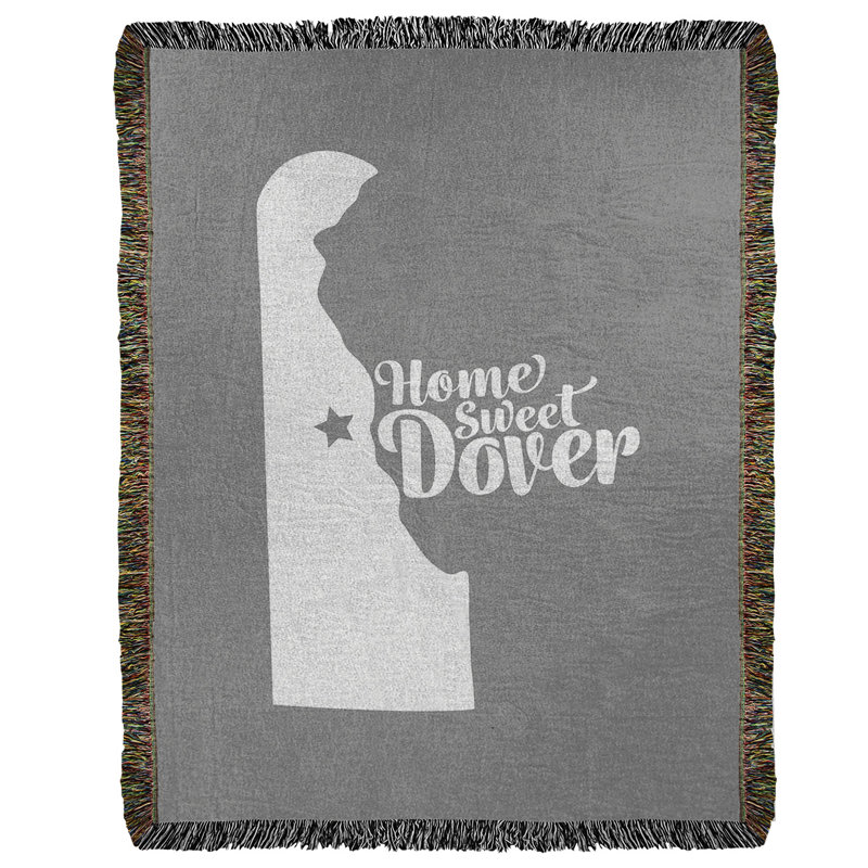 Jeté en coton tissé dover delaware, l 50 po x L 60 po, Gris