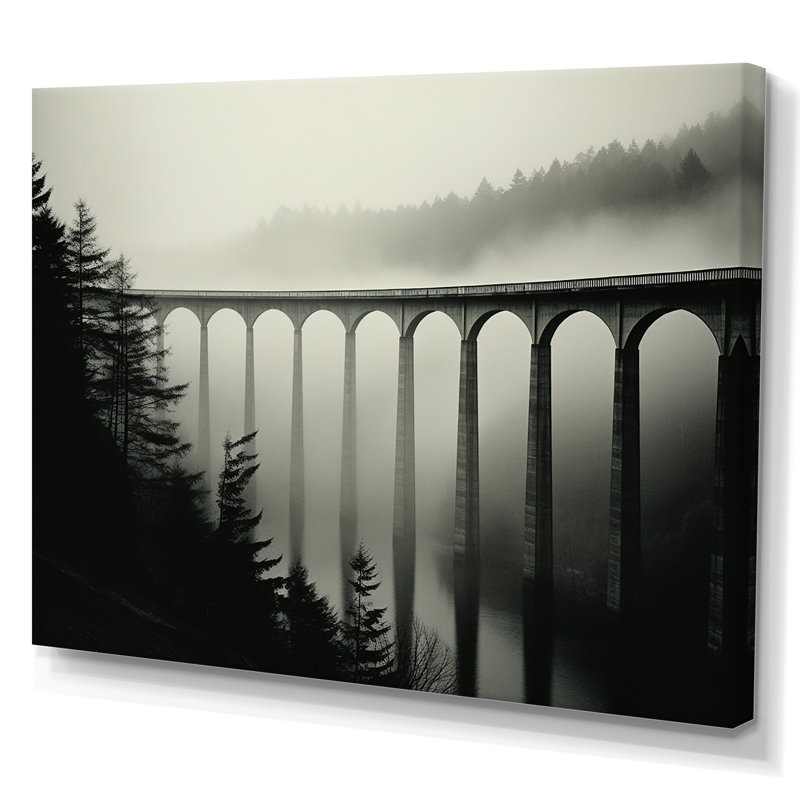 «Bridges Mimalisme» - impression, H 24 po x l 32 po x P 1 po, Toile tendue