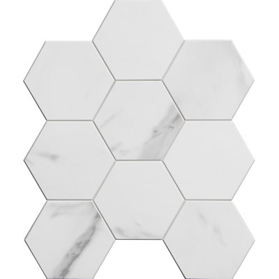 Carreau de mosaïque auto-adhésif en vinyle 9 po x 10 po