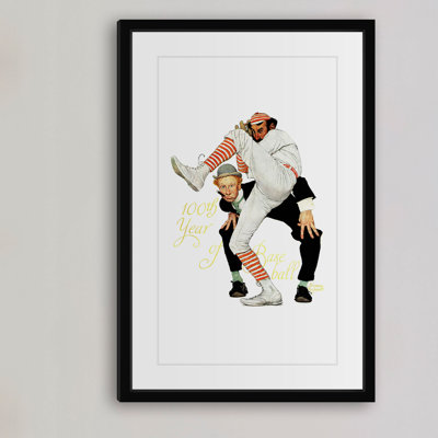 100Th Anniversary Of Baseball by Norman Rockwell - Wrapped Canvas Print
