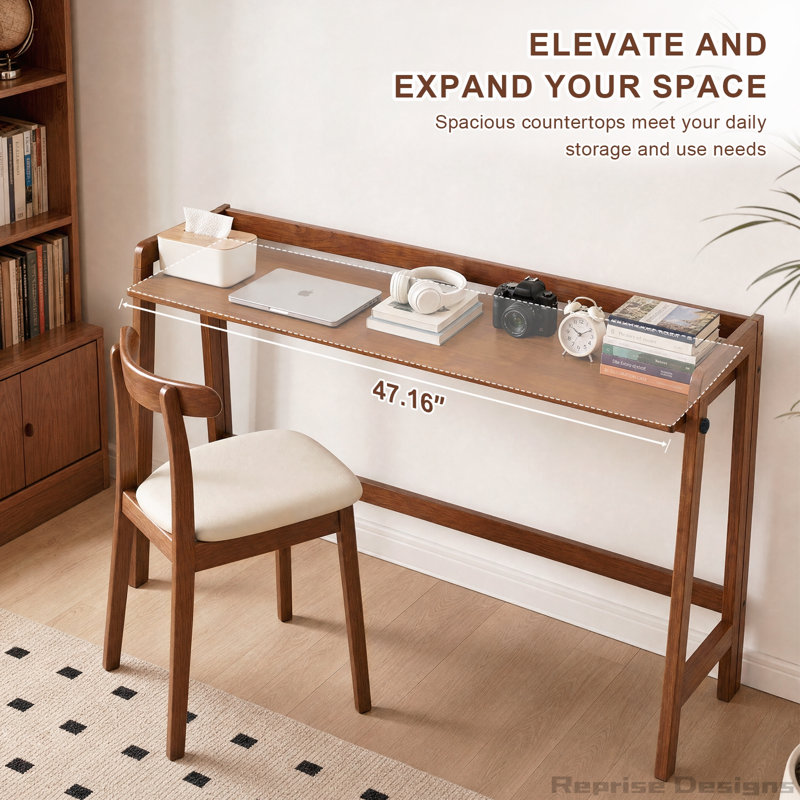 Bureau pliant en bois massif