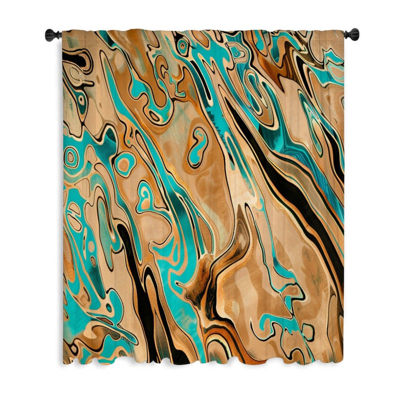 Panneau de rideau transparent en polyester Gulfam, L 50 po x L 96 po