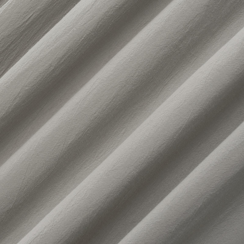 Archaeo Sarro Washed Cotton Semi-Sheer Tab Top Curtain Panel, 52" W x 84" L, Silver