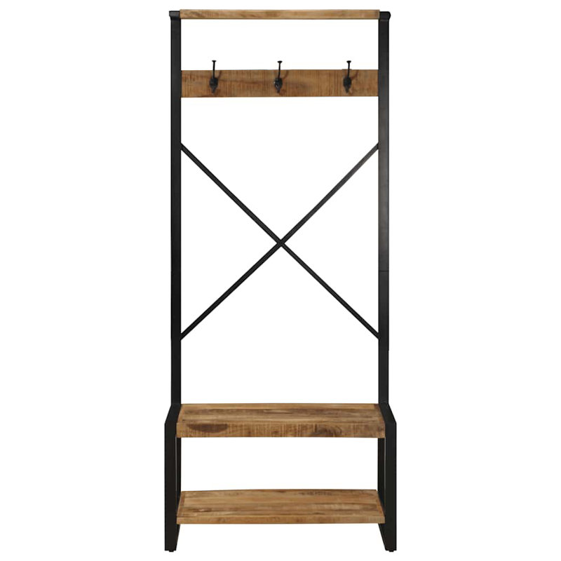 80cm Clothing Rack, Black/Brown