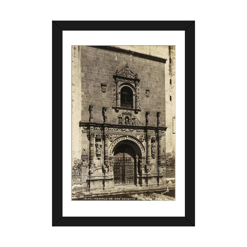 « old mexico i », impression sur toile, H 24 po x l 16 po x P 1 po, Papier d'art encadré noir, Blanc